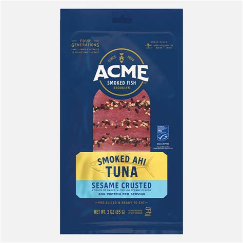 Sesame Crusted Smoked Ahi Tuna, 3 OZ .